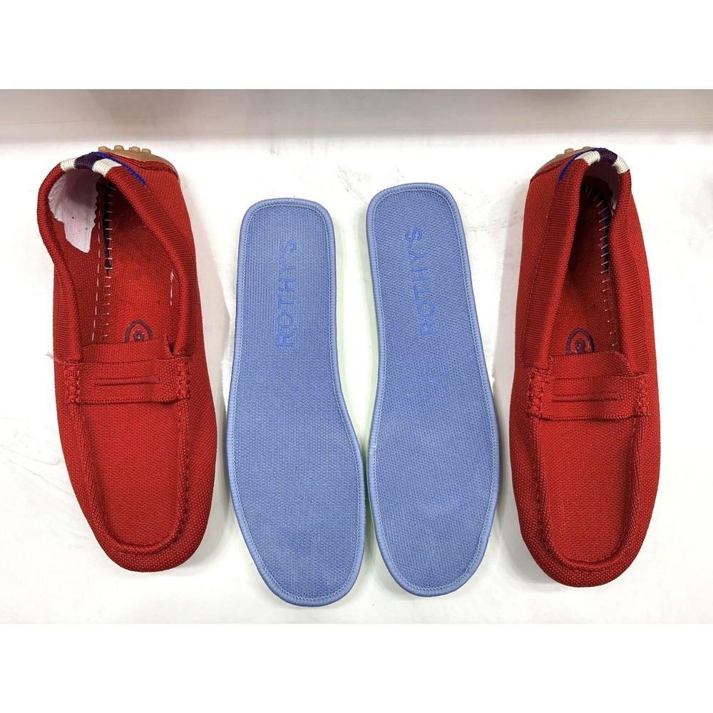 EUC Rothy's The Driver Red Clementine Driving Slip On Loafers Size 9 - Picture 10 of 10